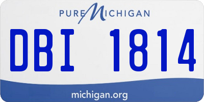 MI license plate DBI1814