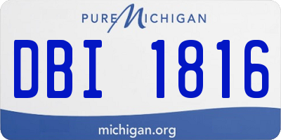 MI license plate DBI1816