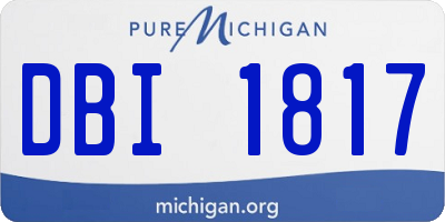 MI license plate DBI1817