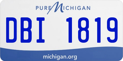 MI license plate DBI1819