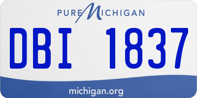 MI license plate DBI1837