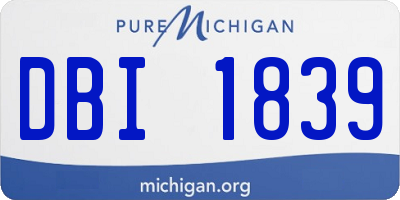 MI license plate DBI1839