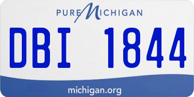MI license plate DBI1844