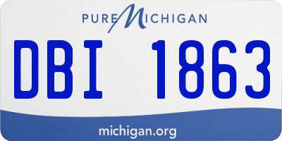 MI license plate DBI1863