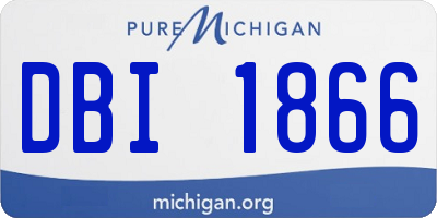 MI license plate DBI1866