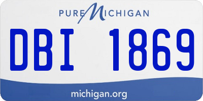 MI license plate DBI1869