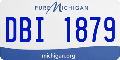 MI license plate DBI1879