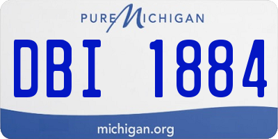 MI license plate DBI1884