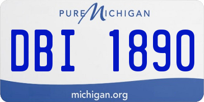 MI license plate DBI1890