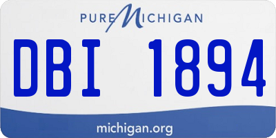 MI license plate DBI1894