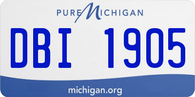 MI license plate DBI1905