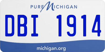 MI license plate DBI1914