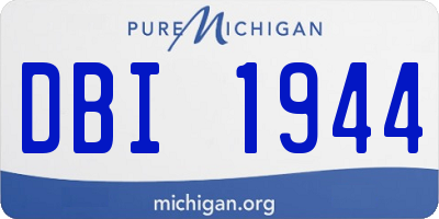 MI license plate DBI1944