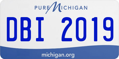 MI license plate DBI2019