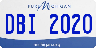 MI license plate DBI2020