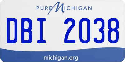 MI license plate DBI2038