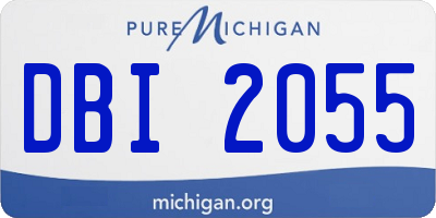 MI license plate DBI2055