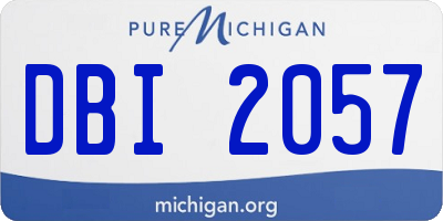 MI license plate DBI2057