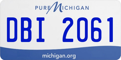 MI license plate DBI2061