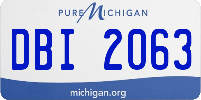 MI license plate DBI2063