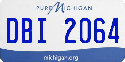 MI license plate DBI2064