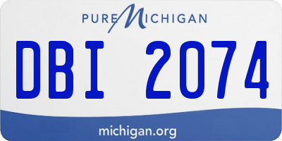 MI license plate DBI2074