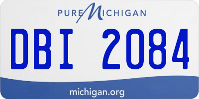 MI license plate DBI2084