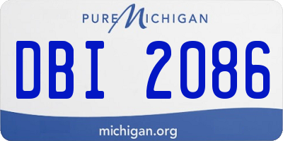 MI license plate DBI2086