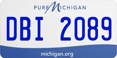 MI license plate DBI2089
