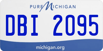 MI license plate DBI2095