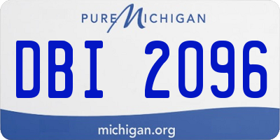 MI license plate DBI2096