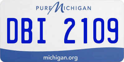MI license plate DBI2109