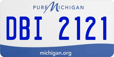 MI license plate DBI2121