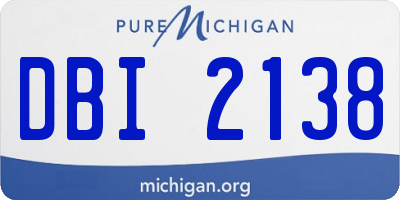 MI license plate DBI2138
