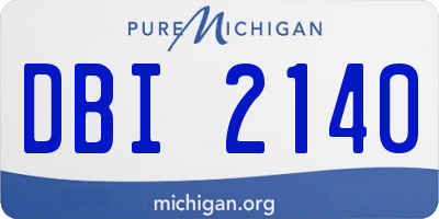 MI license plate DBI2140