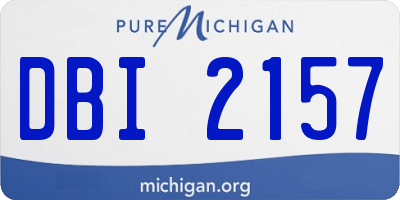MI license plate DBI2157