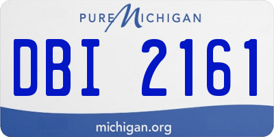 MI license plate DBI2161
