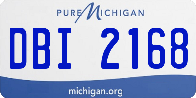 MI license plate DBI2168