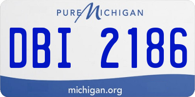 MI license plate DBI2186