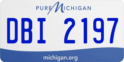 MI license plate DBI2197