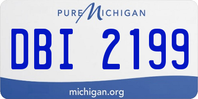 MI license plate DBI2199