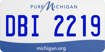 MI license plate DBI2219