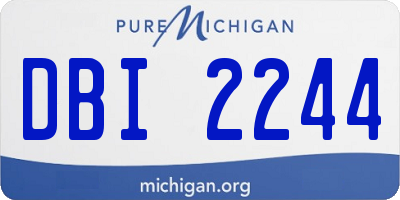MI license plate DBI2244