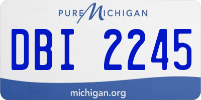 MI license plate DBI2245