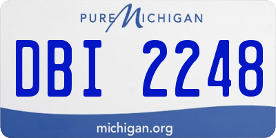 MI license plate DBI2248
