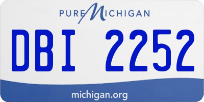 MI license plate DBI2252