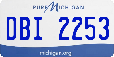 MI license plate DBI2253