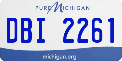 MI license plate DBI2261
