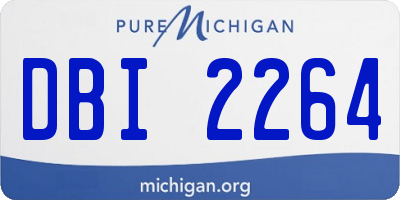 MI license plate DBI2264
