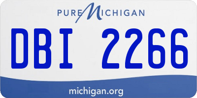 MI license plate DBI2266